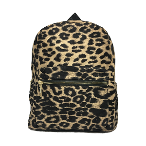 MOCHILA ANIMAL PRINT MÉDIA DE CAMURÇA